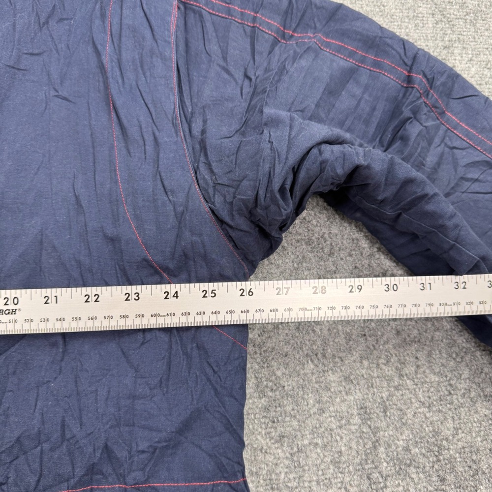 Cabin Creek Parka Jacket Large Navy Blue Quilted Lined Utility Vintage Men's - Picture 10 of 11